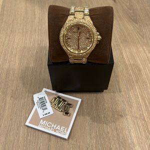Michael Kors full gold encrusted with crystals